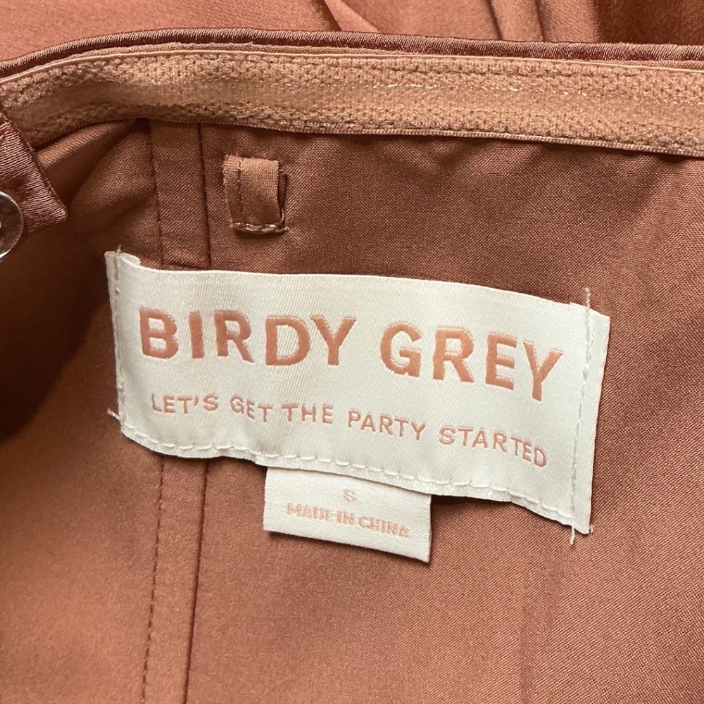 Birdy Grey Mia Matte Satin Dress Desert Rose Small New With Tags - Picture 8 of 10
